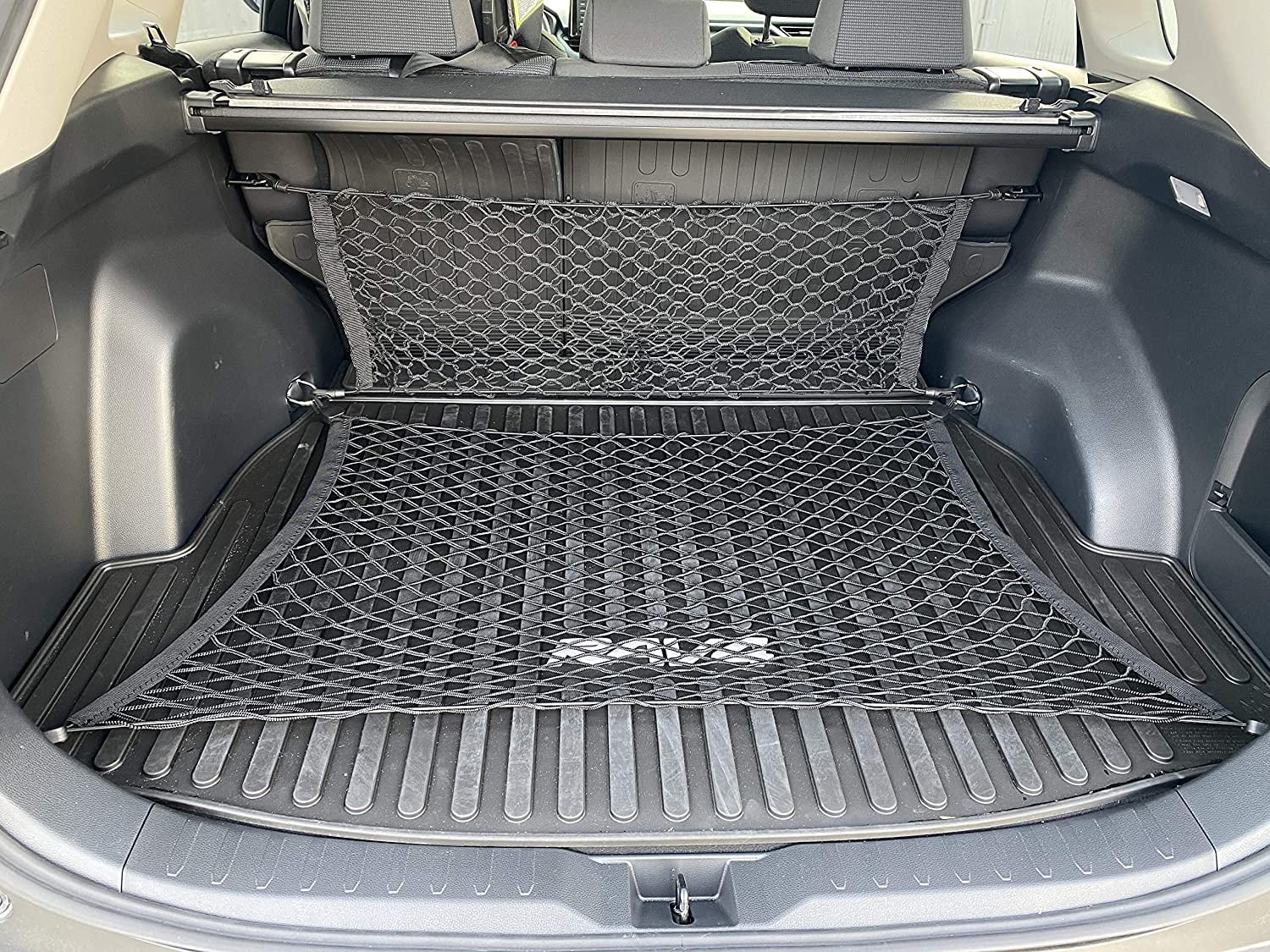 Floor Sizetyle + Envelope Sizetyle Trunk Cargo Net for Toyota RAV4 Rav4 Hybrid Prime 2019 2020 2021 2022