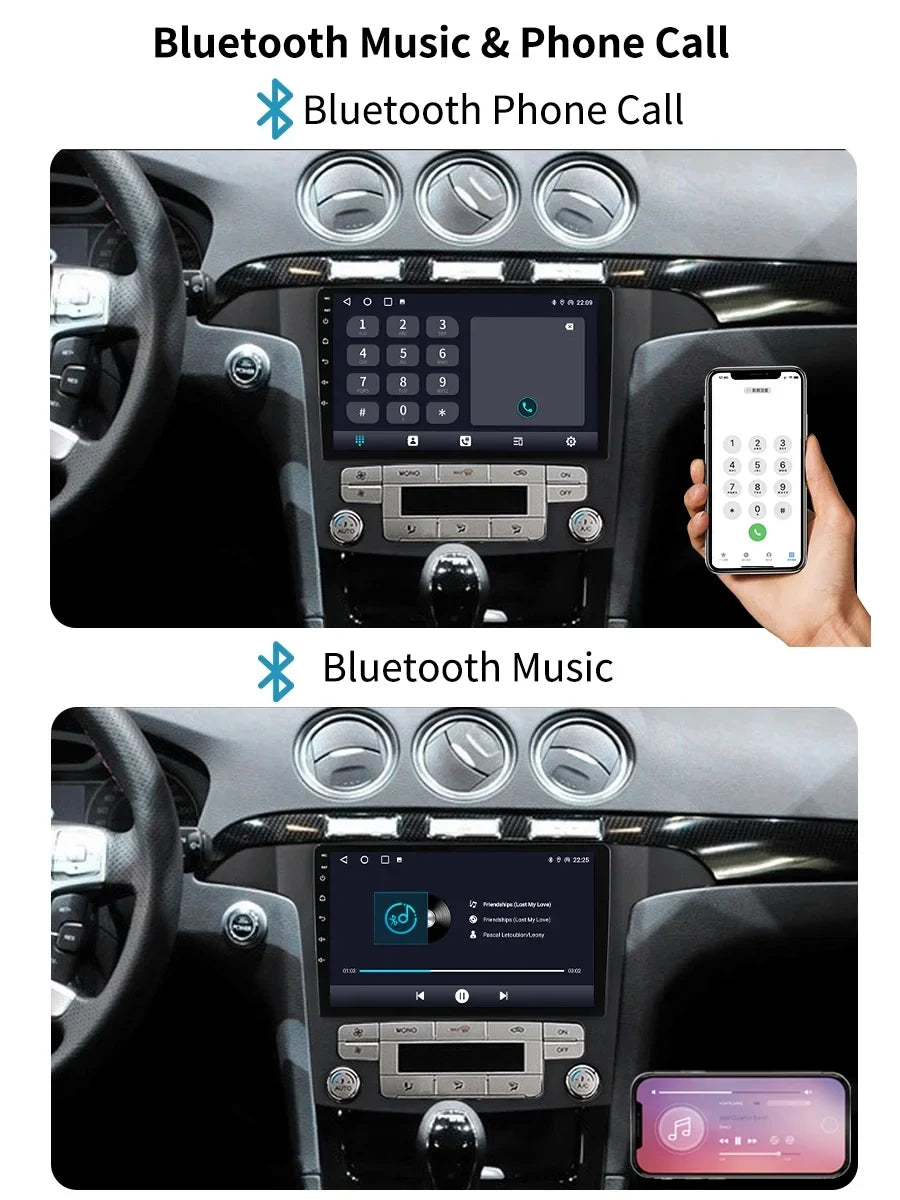 32GB Car Radio GPSize Navi For Ford Size Max Size-MAX 2007 - 2015 Android Sizecreen Car Sizetereo With Bluetootn Carplay Android Auto