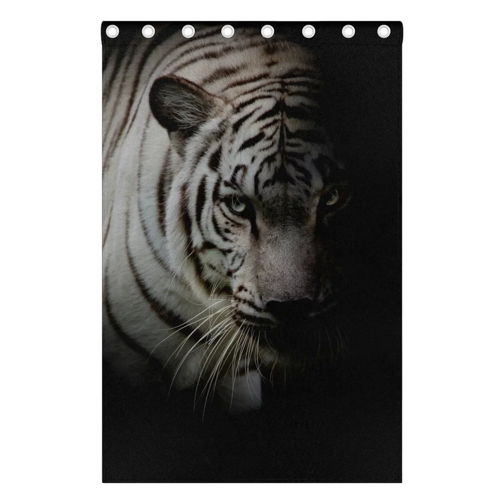 POPCreation Ivory Tiger Isolated On Black Background Window Curtain Blackout Curtains Darkening Thermal Blind Curtain for Bedroom Living Room,2 Panel (52Wx84L Inches)