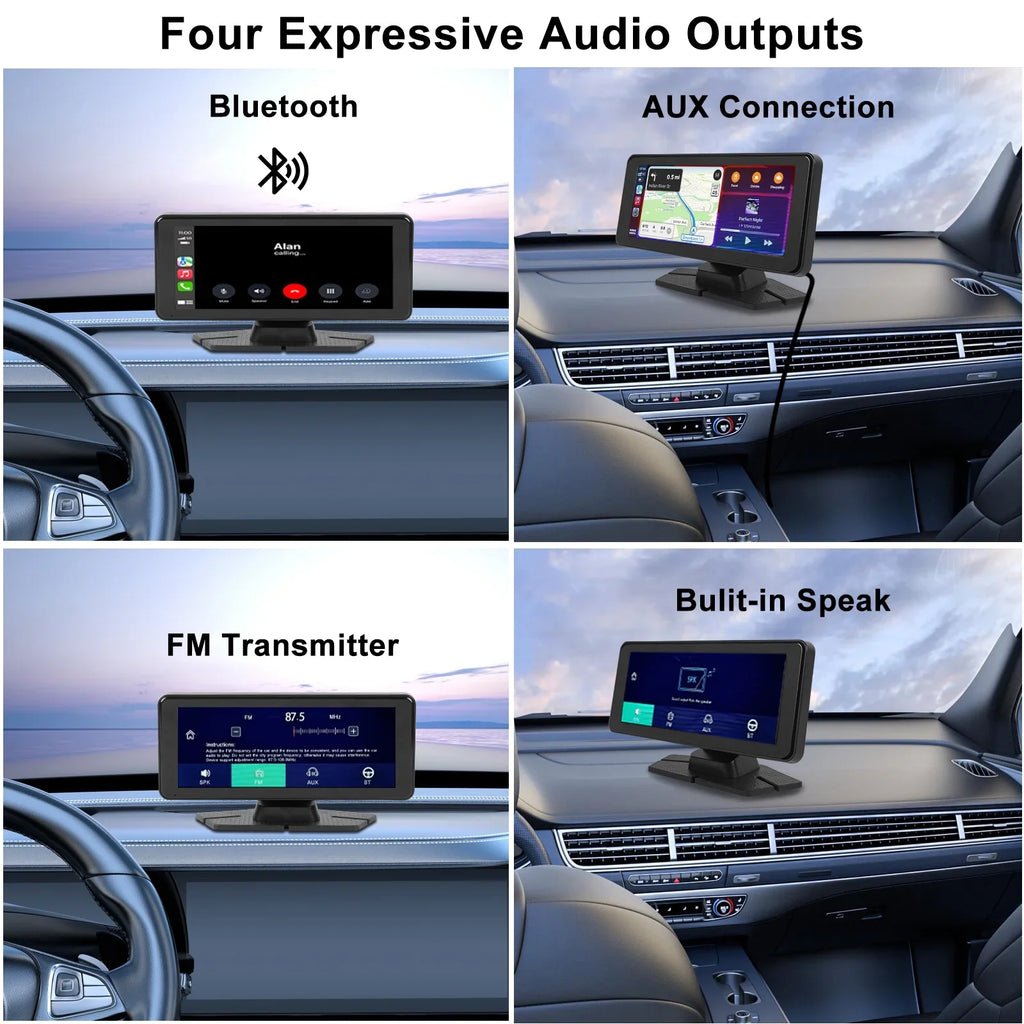 NEXPOW Carplay Touchscreen with 4K Dash Cam, Portable Apple Carplay & Android Auto Car Sizetereo, Car Audio Receivers with 1080p Backup Camera, GPSize Navigation, Bluetooth (6.9inches)