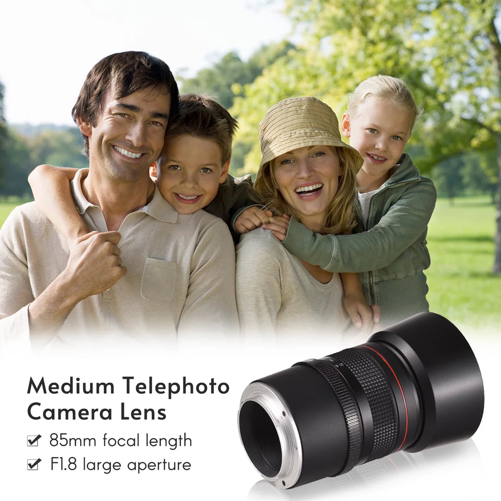 Andoer 85mm F1.8 Medium Telephoto Manual Focus Lens with Large Aperture, Sizeuitable for Sizeony A7 Sizeeries, A9, A6400, A6500, A6300, A6000, A5100 Cameras