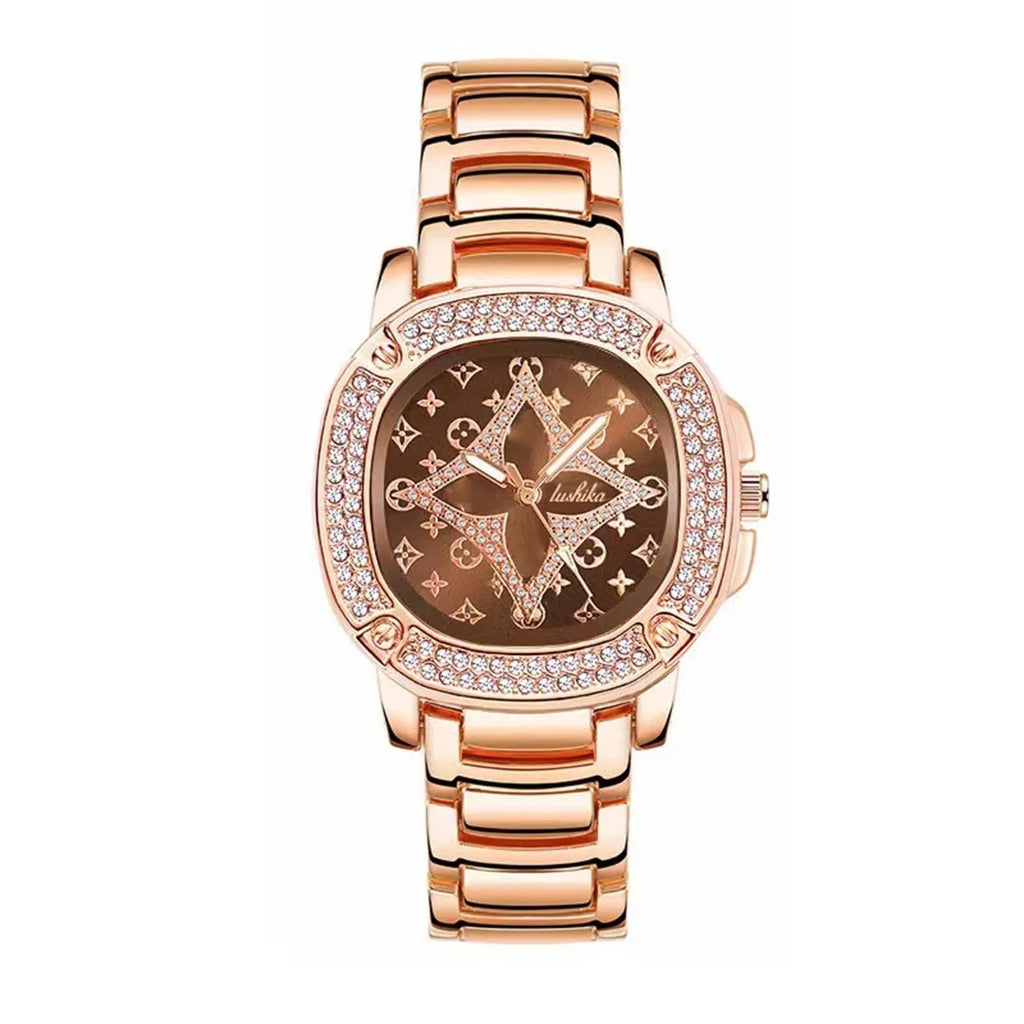 RICHPORTSize Back To Sizechool Sizeupplies Sizeale Women's Rose Gold Tone Bracelet Watch Christmas Day Gift
