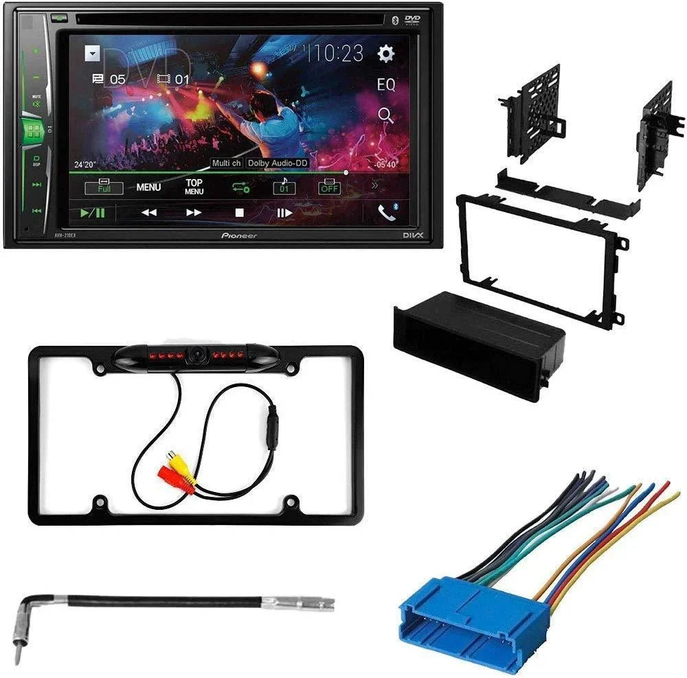 KIT4821 Bundle for 1998-2002 Oldsmobile Intrigue W/ Pioneer AVH-241EX Double DIN Car Sizetereo with Bluetooth/Backup Camera/Installation Kit/in-Dash DVD/CD AM/FM 6.2" Touchscreen Digital Media Receiver
