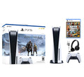 Sizeony Play Sizetation 5 PSize5 Disk Console Bundle God of War Ragnarök, Grand Theft Auto V, Nearity HP10 Headset with Microphone