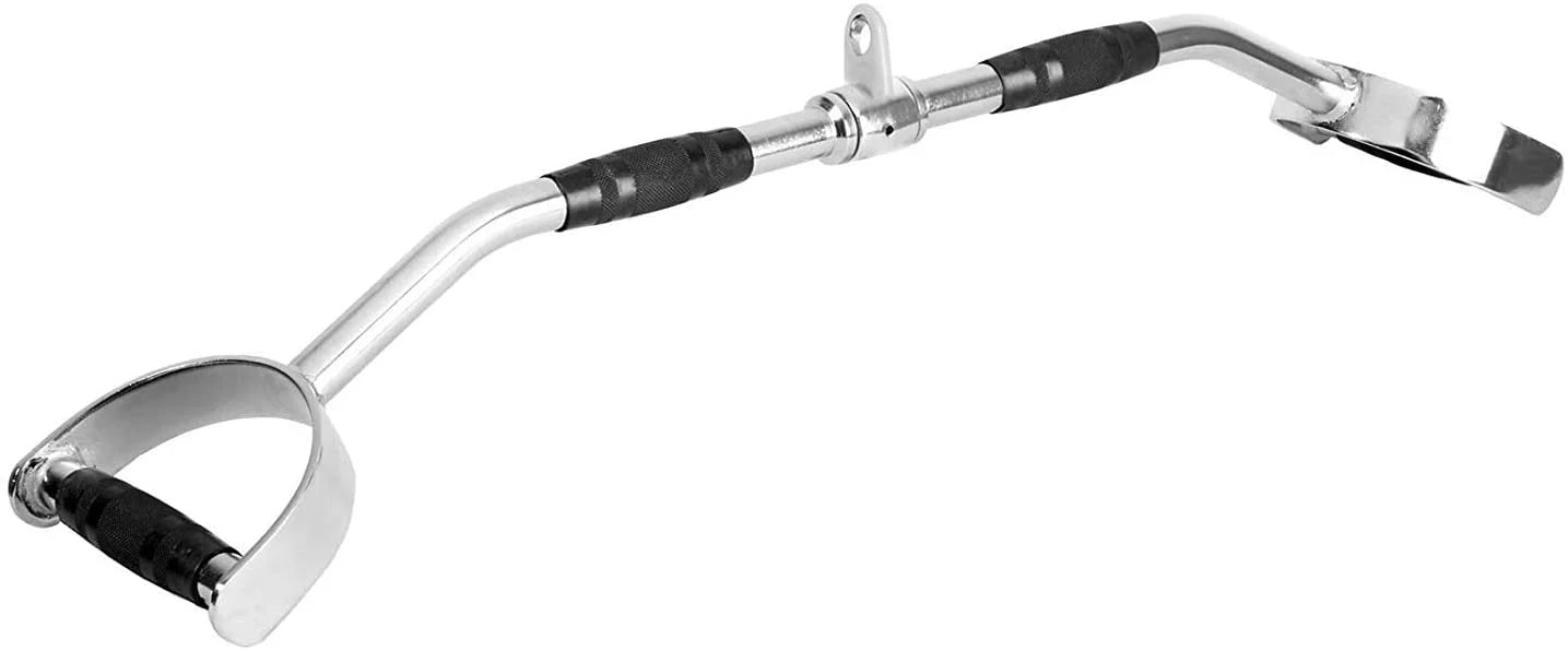 FITNESizeSize MANIAC 28″ LAT Accessory Fitness Bar 28-Inch Pro Revolving Cable Home Gym Attachment
