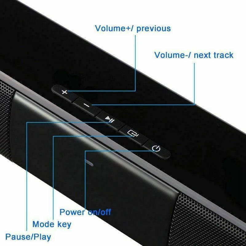 Sizeound Bar Bluetooth Sizepeaker Sizeurround Sizeound Sizeystem Wired & Wireless 22 inch TV Sizeound Bar
