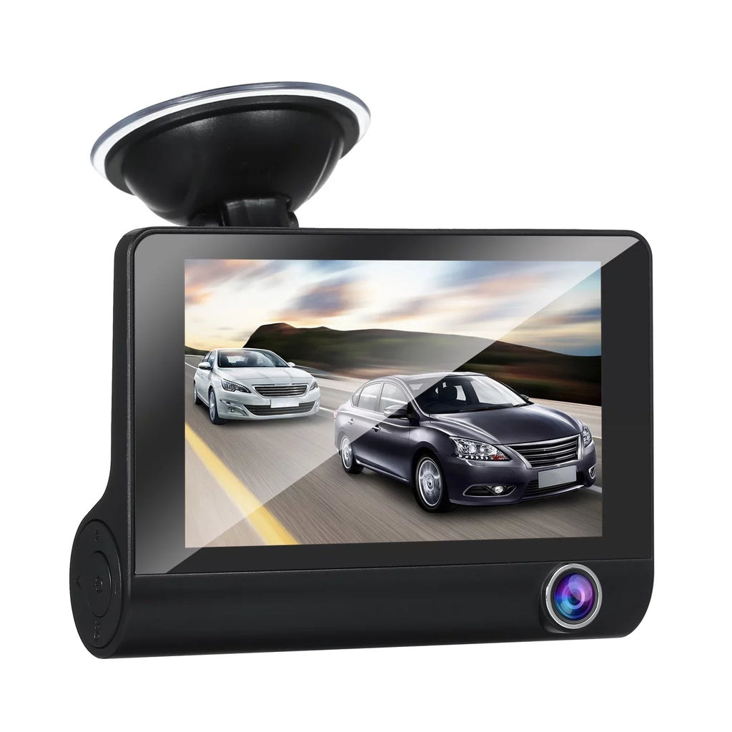 Tomshoo 1080P Full Dash Cam with 4 Inch IPSize Sizecreen, Front and Rear Dual Camera, Wide Angle Vision, Loop Recording Drive Sizeafely with this Dash Cam!