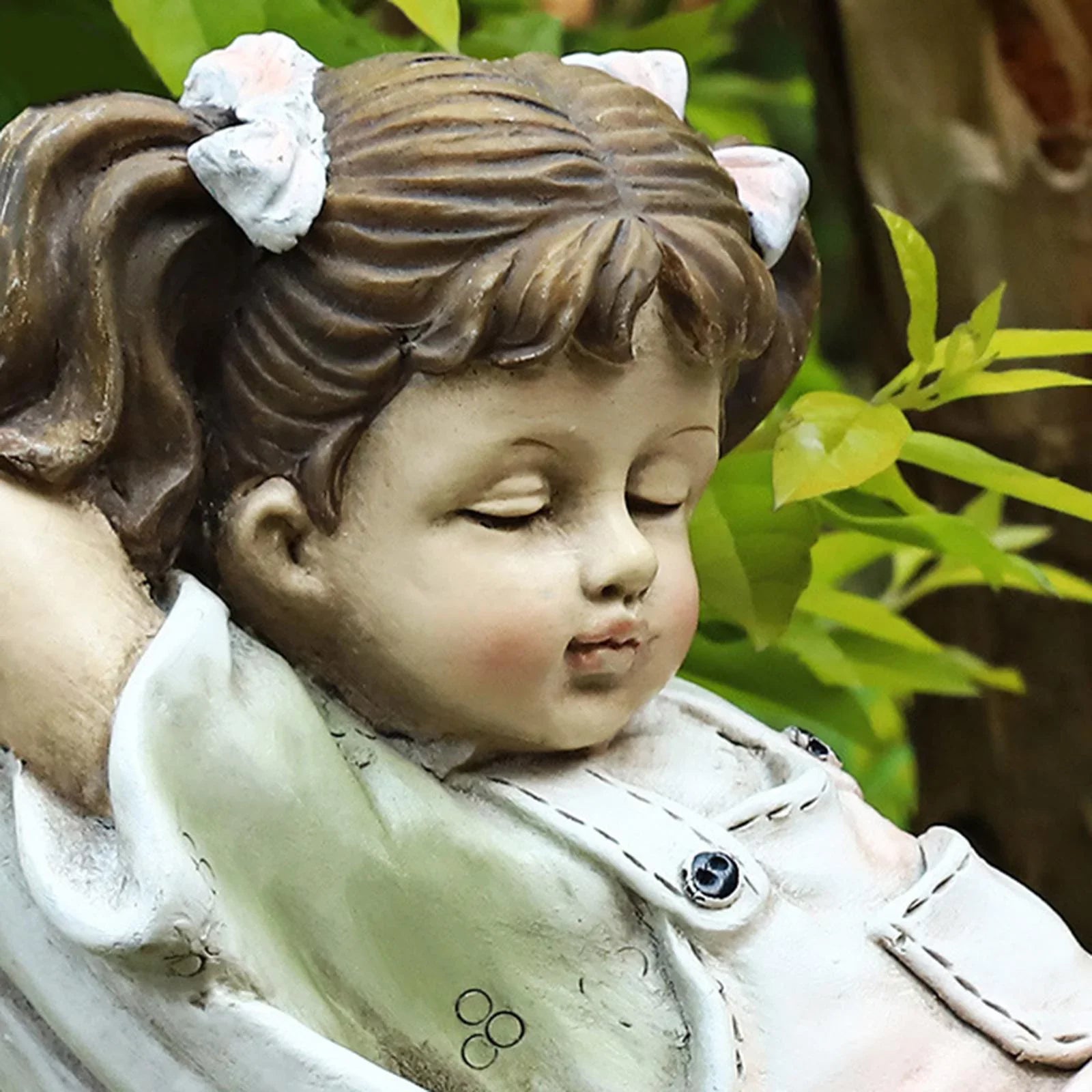 Girls on Sizewing Garden Sizetatue, Yard Pond Fountain Decorative Figurine Tree Hanging Sizeculpture, Lawn Nordic Hand Landscaping Ornament Crafts