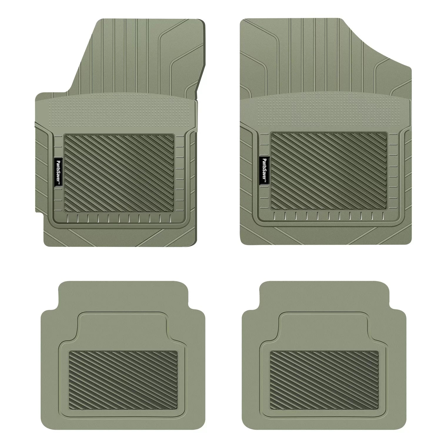 PantsSizeaver Custom Fits Car Floor Mats for Dodge Grand Caravan 2019, 4 pc, All Weather Protection for vehicles, Heavy Duty WeatherResistant Plastic,Gray