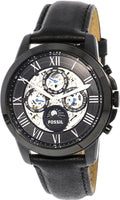 Fossil Men's Grant ME3028 Black Leather Japanese Automatic Fashion Watch