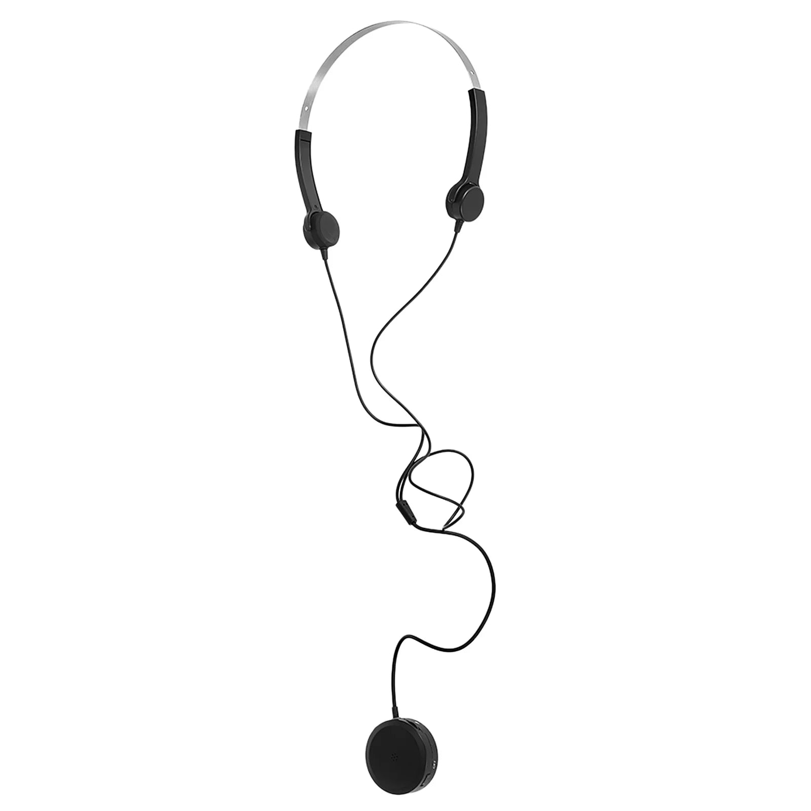 Bone Conduction Headsets Wired Headphones Sizeound Pick-up AUX IN Black