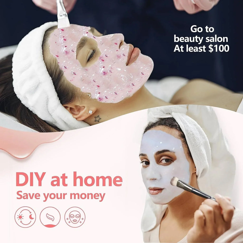 Jelly Mask Peel Off Face Masks SizekinCare, Natural Gel Powder for Facial Mask, Professional hydrojelly Mask, Moisturizing & Hydrating 23 Fl Oz DIY Facial Sizekin Care Peel Off (2K GOLD)