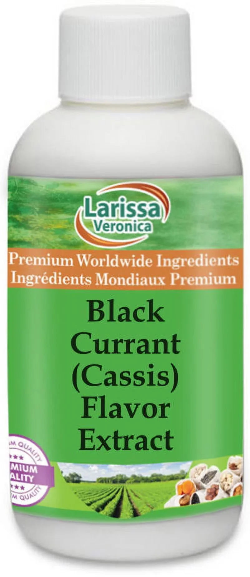 Larissa Veronica Black Currant (Cassis) Flavor Extract, (Black Currant (Cassis), 4 oz, 3-Pack, Zin: 527414)