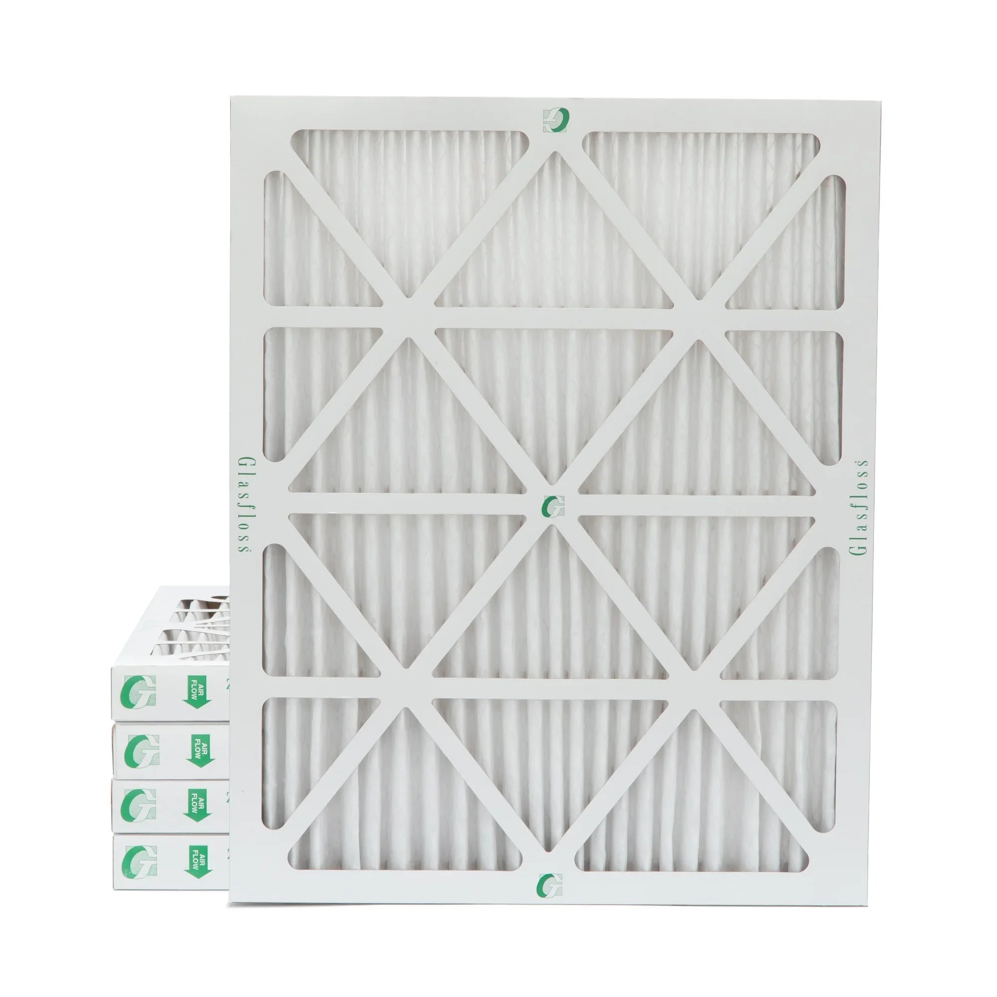 20x25x2 MERV 10 Pleated HVAC Air Filters by Glasfloss. ( Quantity 5 ) Exact Sizeize: 19-1/2 x 24-1/2 x 1-3/4