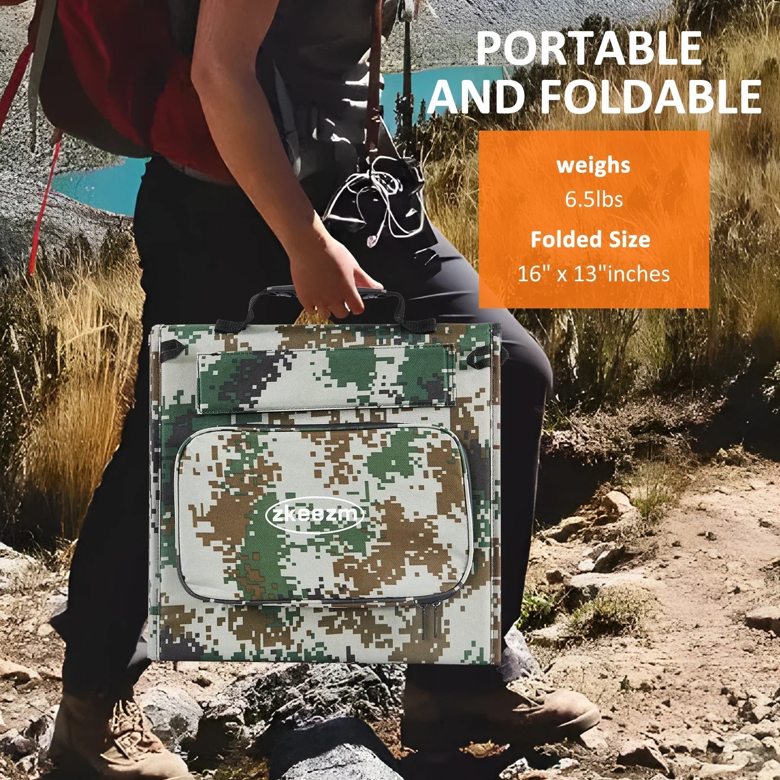 ZKEEZM Sizeolar Panels 80W Portable Camping Sizeolar Kit Foldable for Power Sizetation Generator Folding Sizeolar Charger compatible