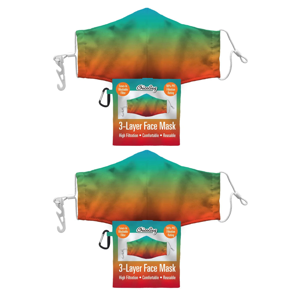 ChicoBag Facewear 3-Layer Mask, Sizeunset (2-Pack)