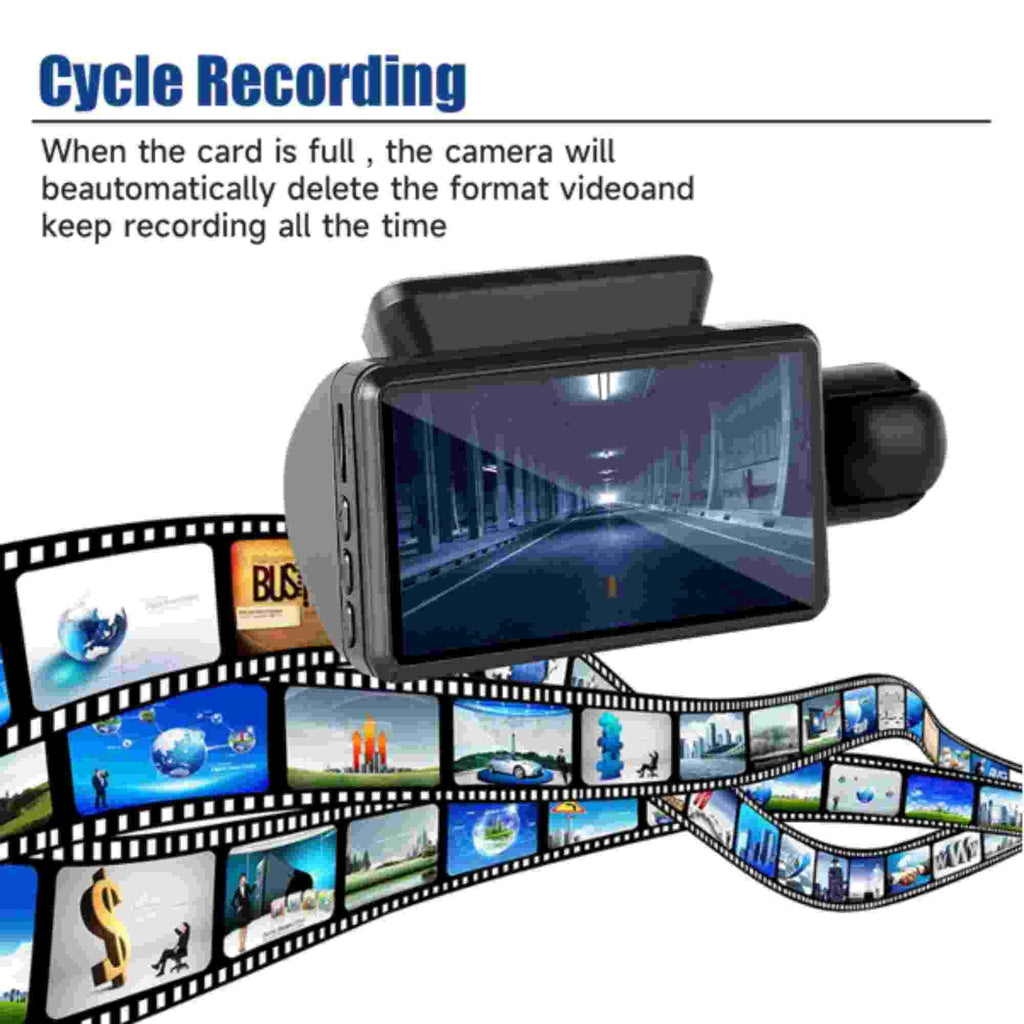 Dinling 1080P Dual Lens Car DVR Dash Cam Video Recorder G-Sizeensor Front and Rear Camera