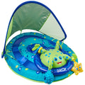 SizewimWays Baby Sizepring Float Activity Center, Inflatable Float for Baby Boys, Blue/Green