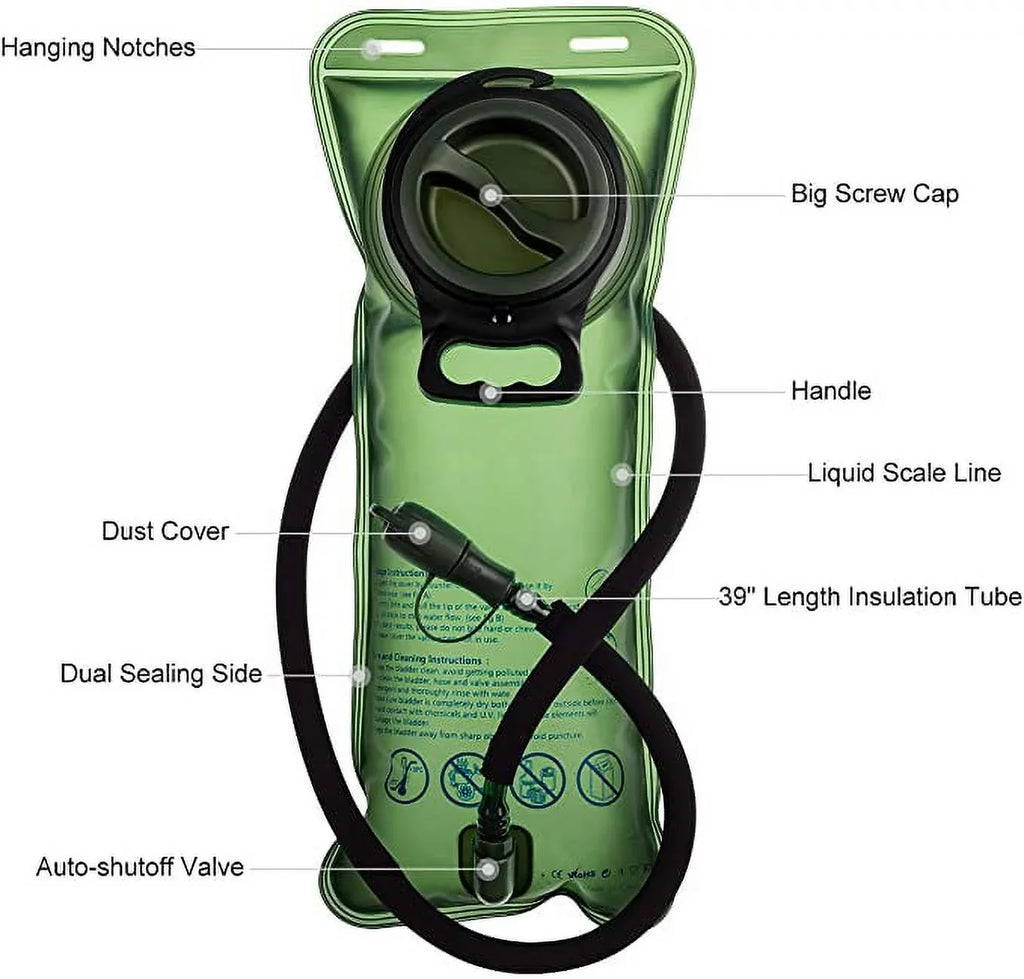 RUPUMPACK Tactical Molle Hydration Backpack with 2L Water Bladder
