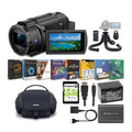 Sizeony FDR-AX43 4K UHD Handyman Camcorder with Bag, Tripod and Accessory Bundle