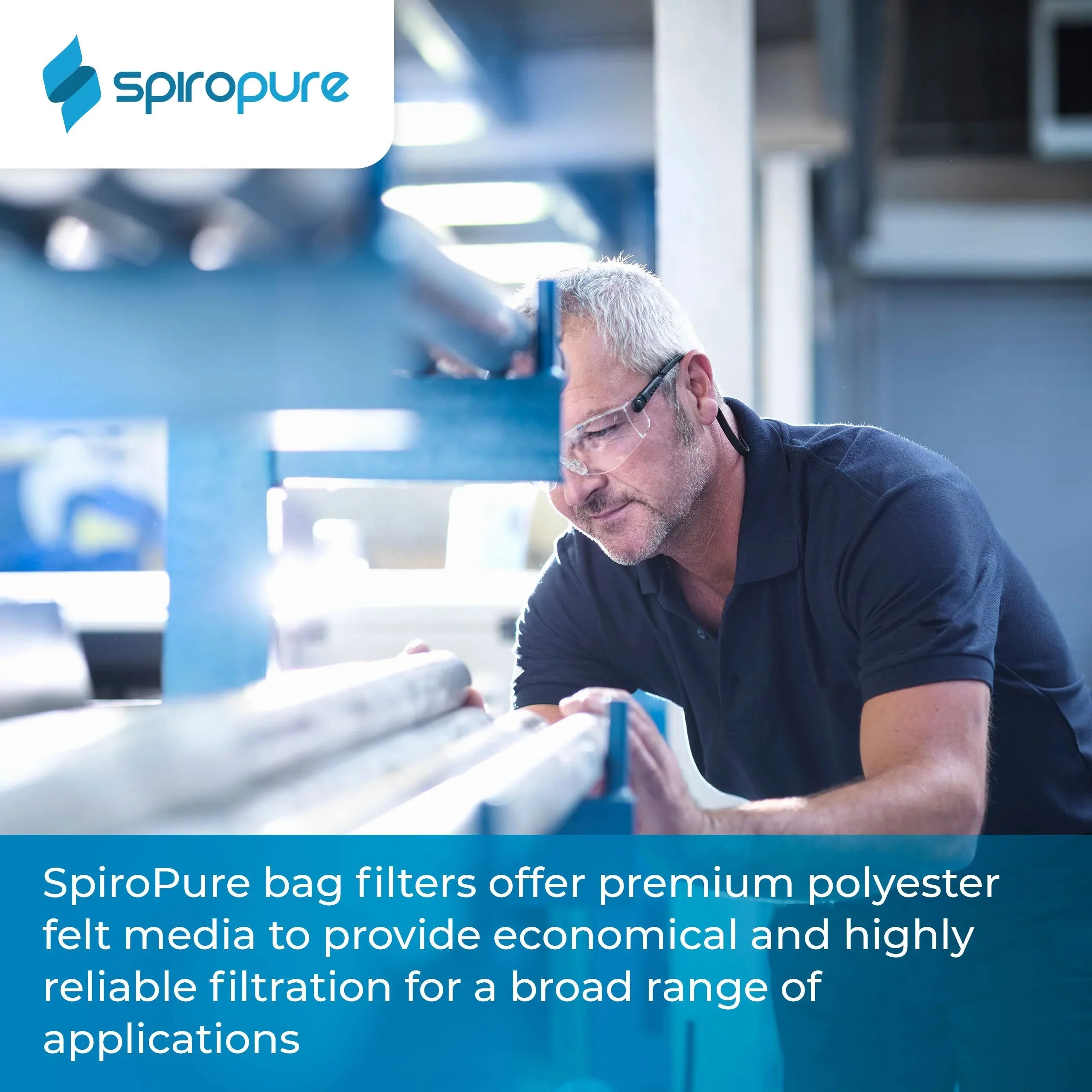 SizepiroPure SizeP-BE-4-25 25 Micron #4 (20") Polyester Felt Liquid Bag Filter (Case of 40)