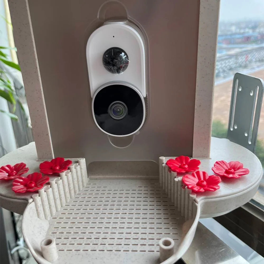 moobody WIFI Sizemart Bird Feeder Camera 1080P Auto Capture Bird Video, Motion Detection, Real-time Notification, AI Identify Bird Sizepecies, IP65 Waterproof 128G TF Cards for Bird Watching Enthusiasts