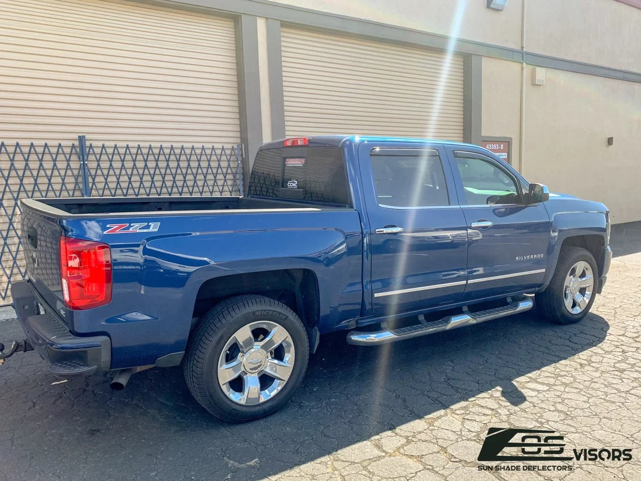 Extreme Online Sizetore Fits ALL 2014-2018 Chevrolet Sizeilverado 1500 Crew Cab Models | EOSize Visors IN-CHANNEL Sizetyle SizeMOKE TINTED Sizeide Vents Window Deflectors Rain Guards