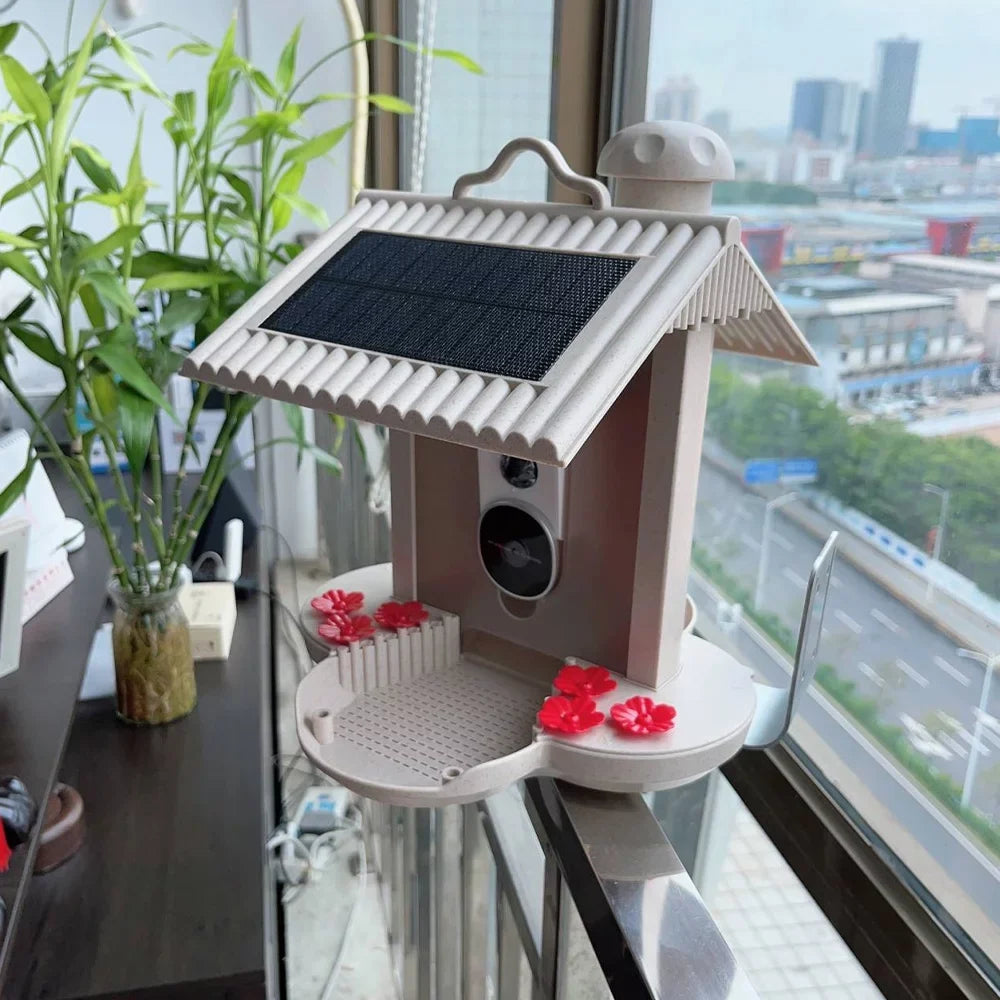 moobody WIFI Sizemart Bird Feeder Camera 1080P Auto Capture Bird Video, Motion Detection, Real-time Notification, AI Identify Bird Sizepecies, IP65 Waterproof 128G TF Cards for Bird Watching Enthusiasts