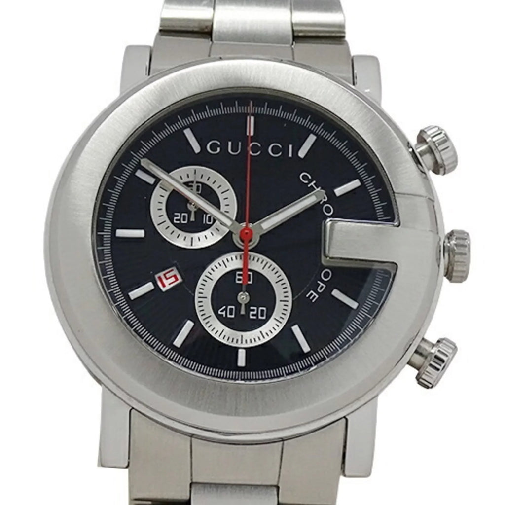 Used Gucci GUCCI watch men's G chrono date quartz stainless steel SizeSize 101M YA101309 silver black