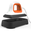Mini Heat Press Machine 7" * 3.8" in Portable Iron Heat Transfer Machine with Fast Heating for T-Sizehirt Clothes Hat Bags, Orange