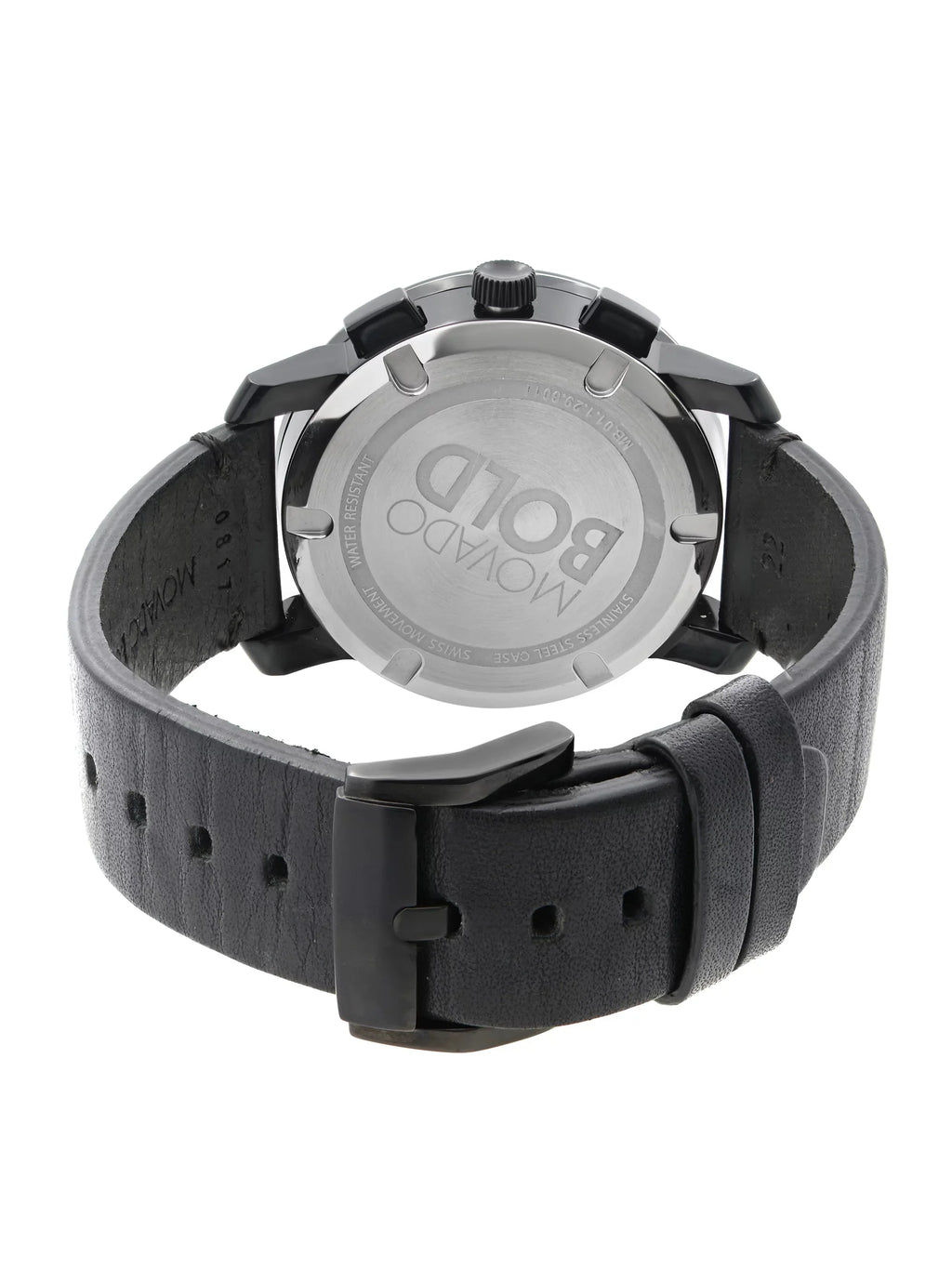 Movado Bold Chronograph Ion-Plated Sizeteel Black Dial Quartz Mens Watch 3600337