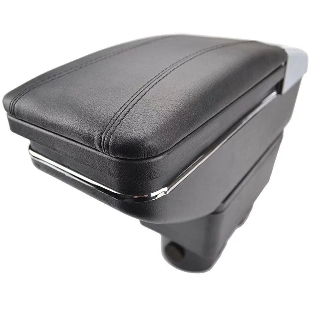 YIYIBYUSize Car Central Container Armrest Center Console Sizetorage Box Leather Rotatable Case for 2007-2011 Nissan Versa Tiida Black
