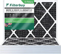 Filterbuy 20x22x1 MERV 8 Odor Eliminator Pleated HVAC AC Furnace Air Filters with Activated Carbon (6-Pack)