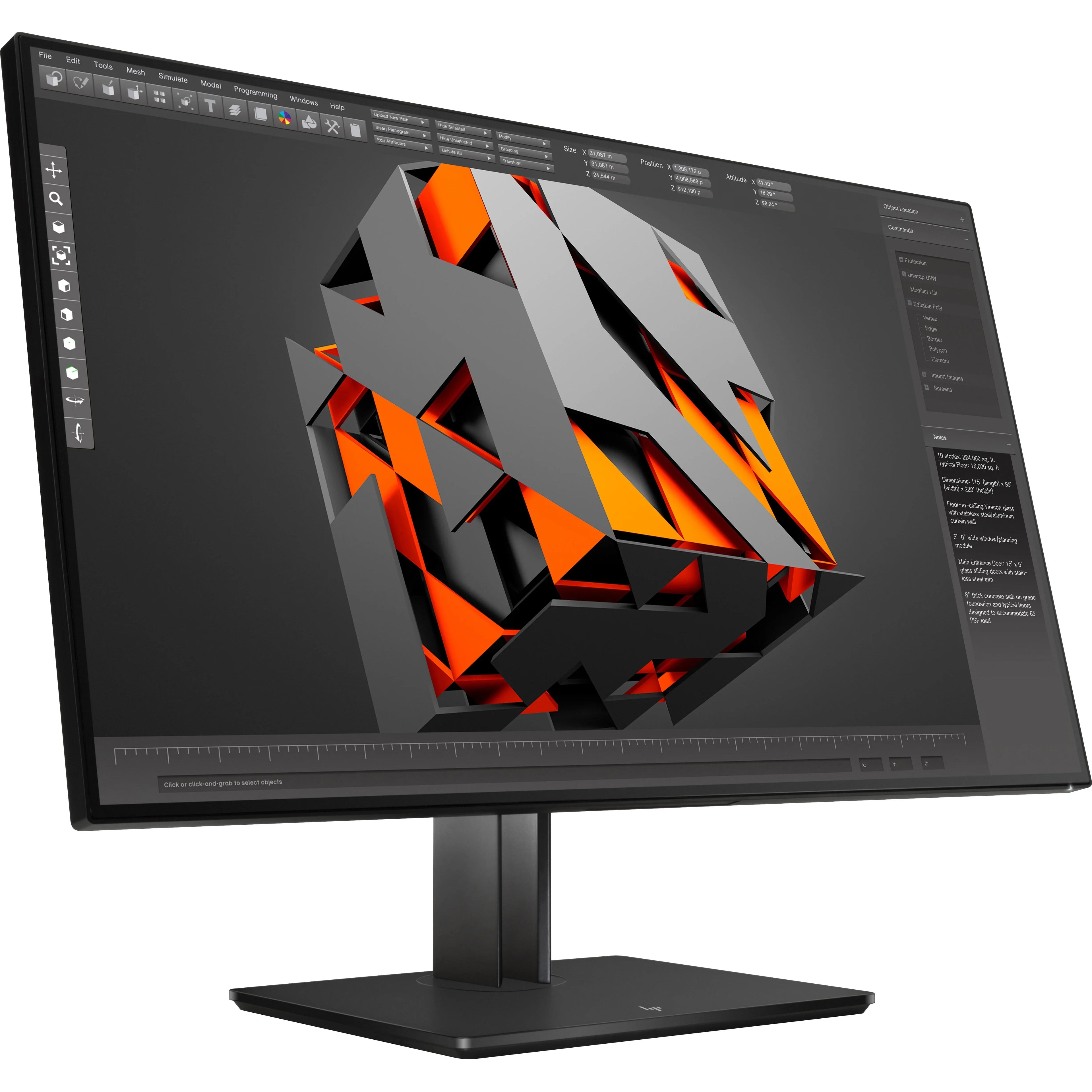 HP Business Z32 31" Class 4K UHD LCD Monitor, 16:9, Black