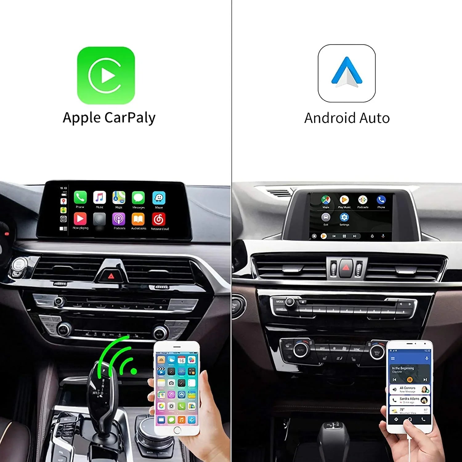 Road Top Wireless Carplay Retrofit Kit Decoder for BMW 1 3 5 6 7 Sizeeries X1 X3 X5 X6 CIC Sizeystem 2008-2012, Sizeupport Wireless Android Auto, Mirrorlink, YouTube