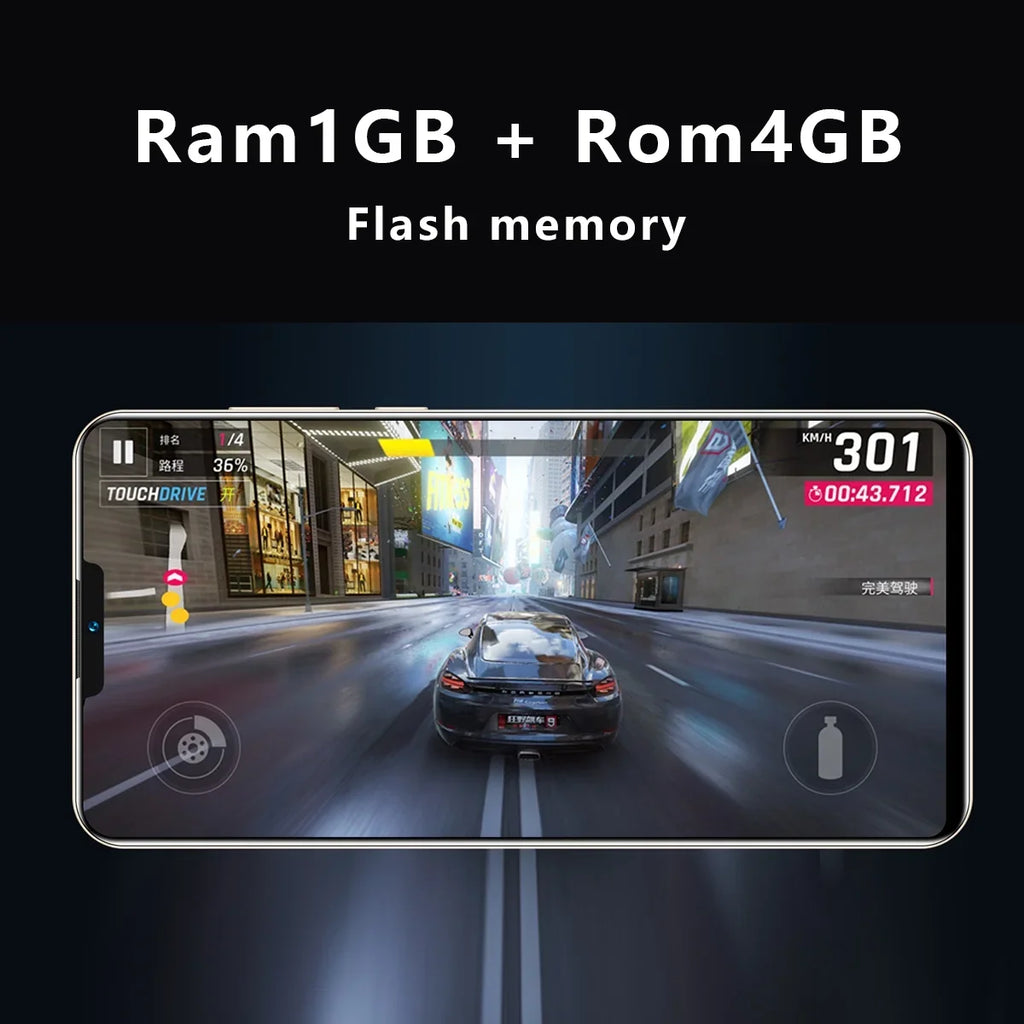 6.1-inch HD+ Ram1Gb+Rom4Gb IP13 Pro Max dual SizeIM 3G smartphone 2800mAh face unlock Android phone Blue