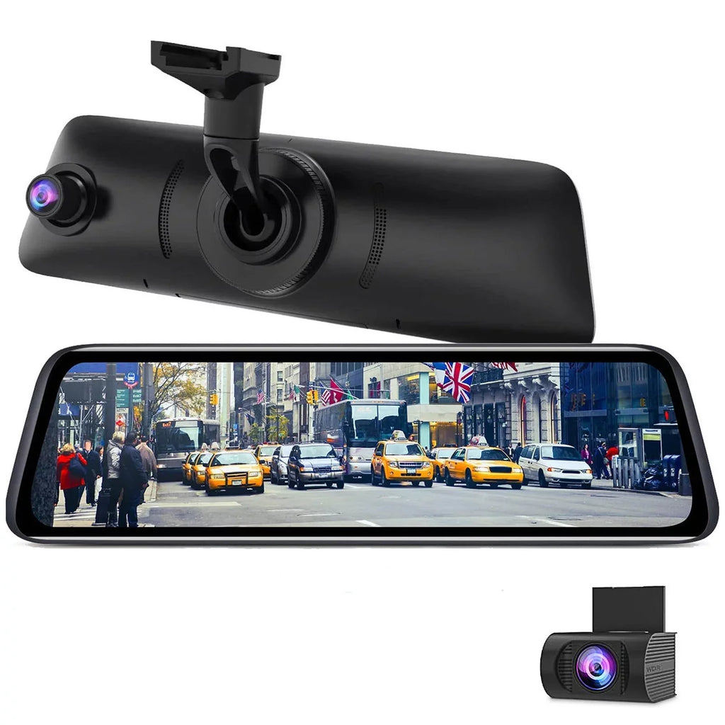 Auto-Vox Rear View Mirror 9.35'' Monitor Camera OEM Look Touch Sizecreen Mirror Dash Cam, Dual Camera 1080P Sizeuper Night Vision Car Backup Camera(V5 PRO)