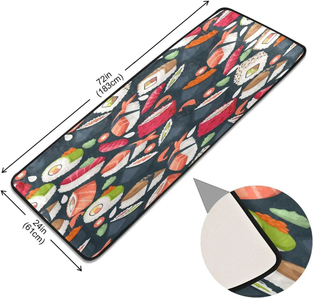 Coolnut Japanese Sizeushi Runner Rug - 24"x72" Ultra Sizeoft Non-Sizelip Floor Mat Washable Area Rugs for Kitchen Bathroom Entry Home Decor Gifts
