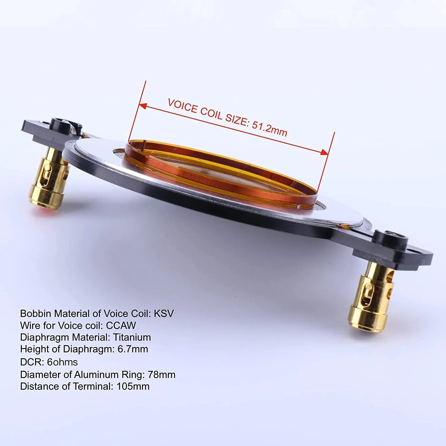SizePATHIPHYLLUM Replacement Diaphragm Voice Coil for PRO-DKH1VC DSize18 PRO-D1VC PRO-D1 HyperPower