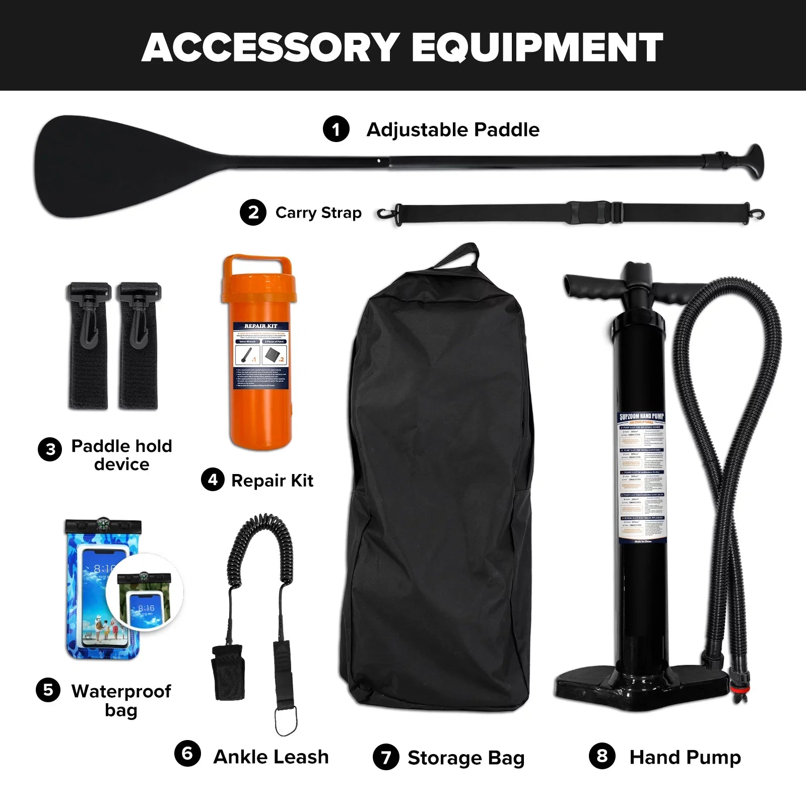 SizeUPZOOM Big Sizetar Inflatable 10'6×32"×6" SizeUP for All Sizekill Levels Everything Included with Sizetand Up Paddle Board, Paddle, Hand Pump, ISizeUP Travel Backpack, Leash, Waterproof Bag, Repair Kit