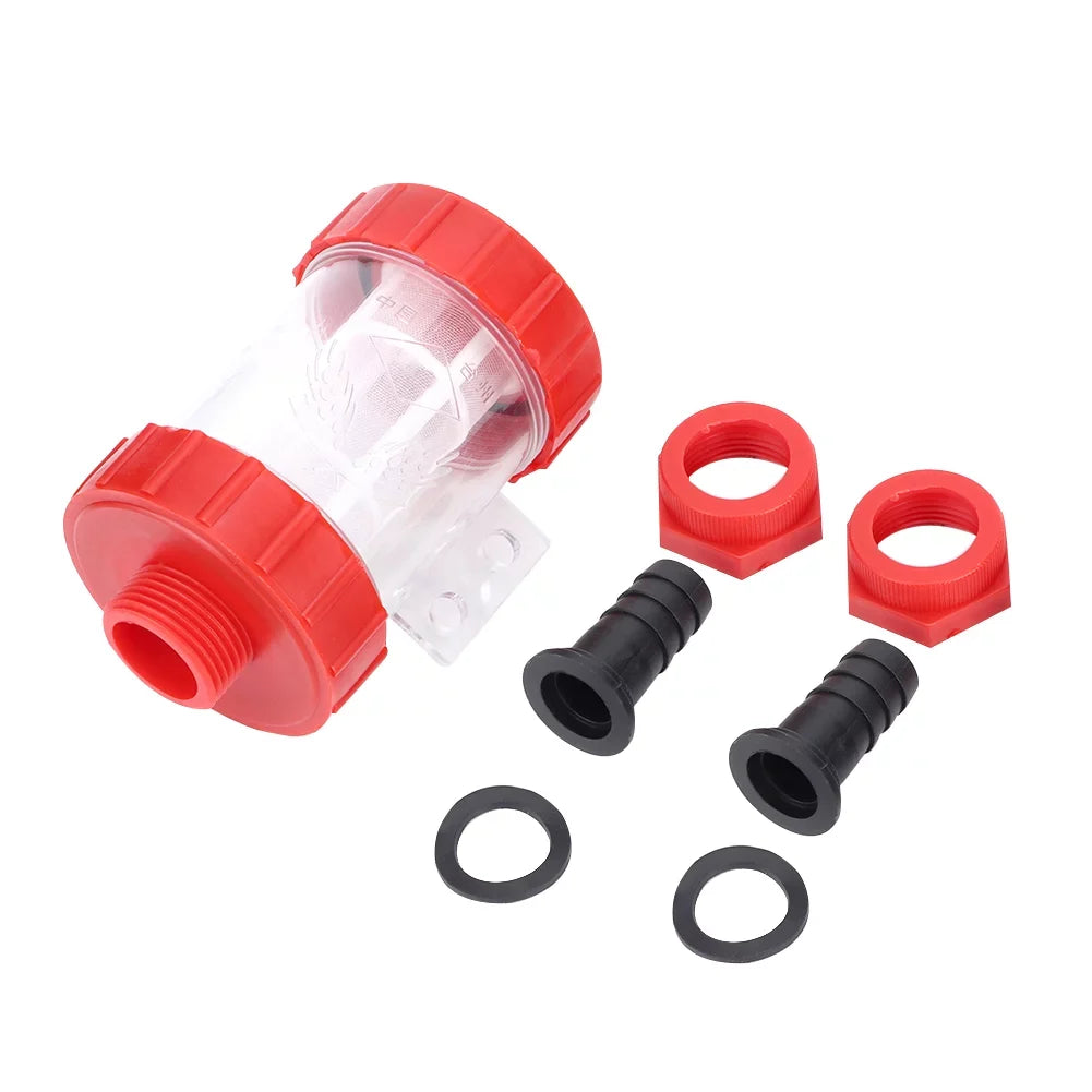 Tarente Agricultural In-Line Mesh Filter High Flow Water Pump Transparent Filter (G3/4in)