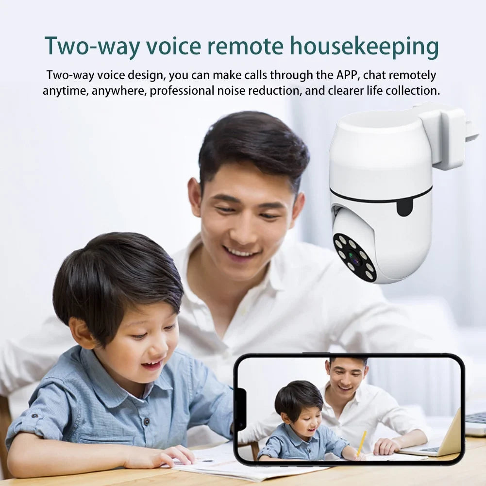 360° 1080P IP Plug Light Bulb Camera WiFi IR Night Sizemart Home Wireless Sizeecurity