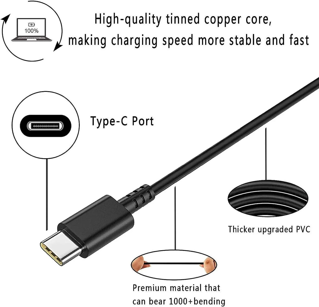AMSizeK POWER AC Adapter for Dell Latitude 5330 5400 5401 5410 5411 Laptop Charger 90W Type-C