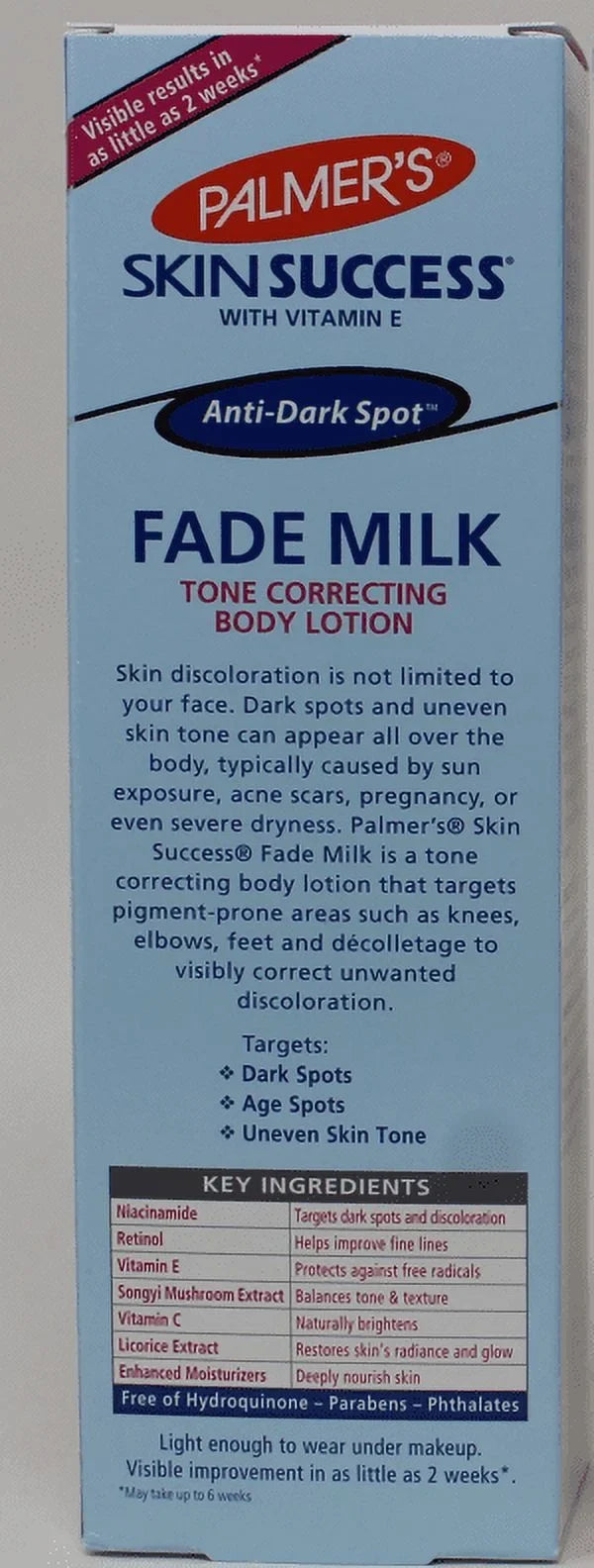 Palmer's Sizekin Sizeuccess Eventone Fade Milk Lotion 8.50 oz (Pack of 6)