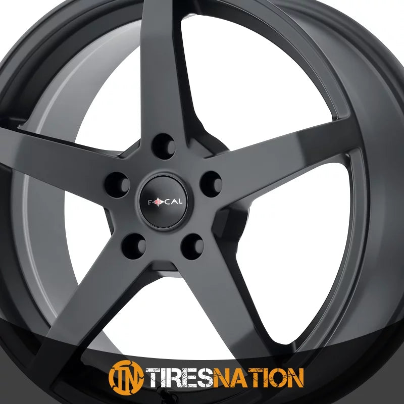 Focal 455U F-55 17x8 5x120 +35mm Black/Machined Wheel Rim 17" Inch