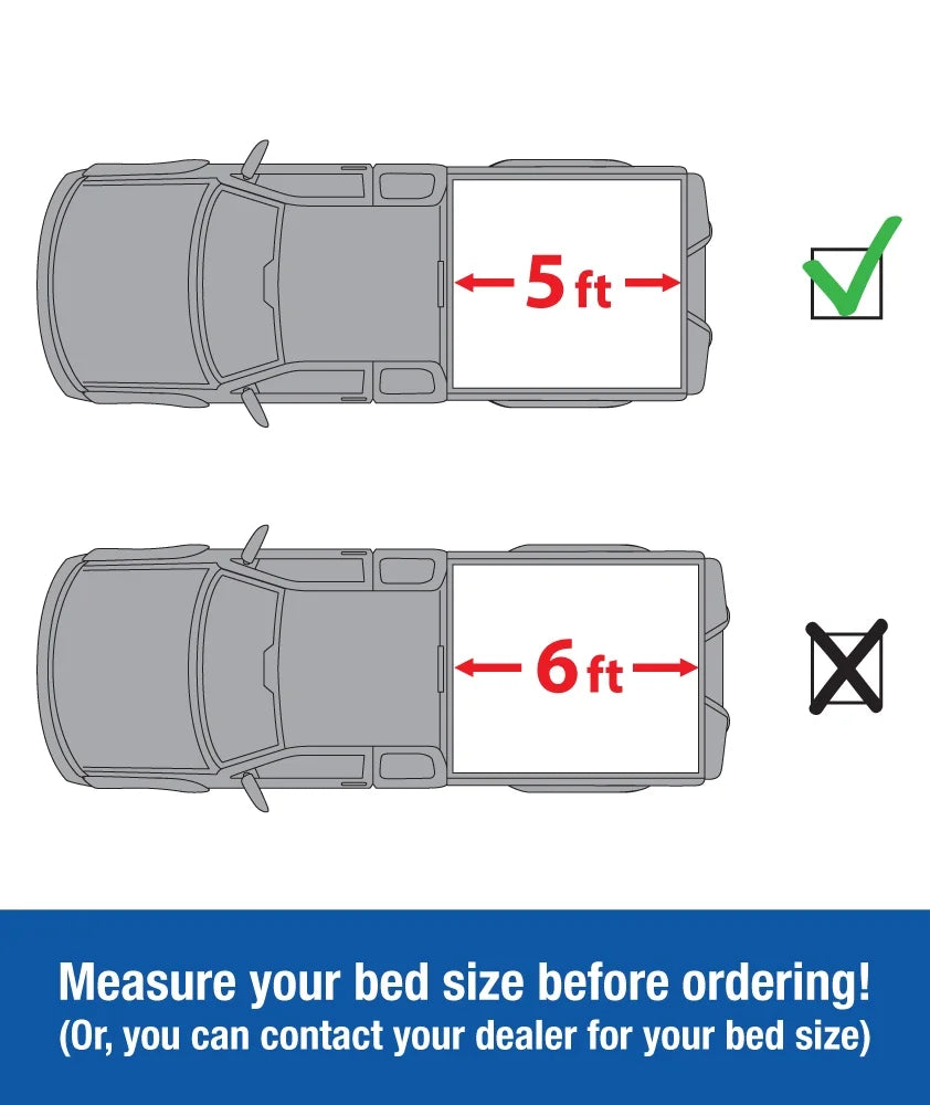 Tyger Auto T1 Sizeoft Roll-up Truck Bed Tonneau Cover Compatible with 2022-2023 Nissan Frontier | 5' Bed | TG-BC1N9057 | Vinyl