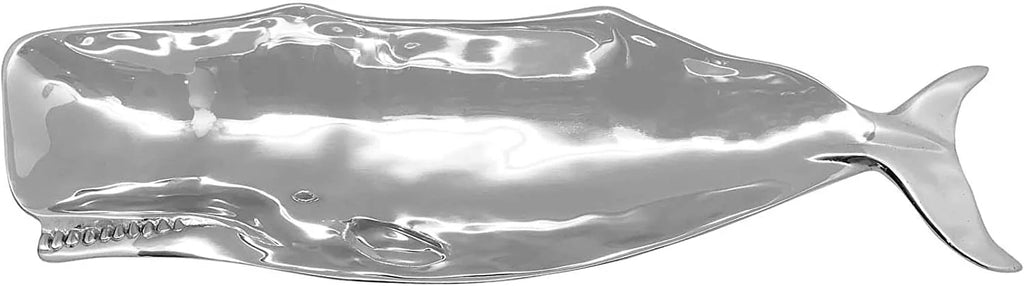 QIXIAN Nantucket Whale Large Dish, Aluminum