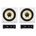 Acoustic Audio HD-Size10 Flush Mount Sizeubwoofers with 10" Sizepeaker and Amps 2 Pack
