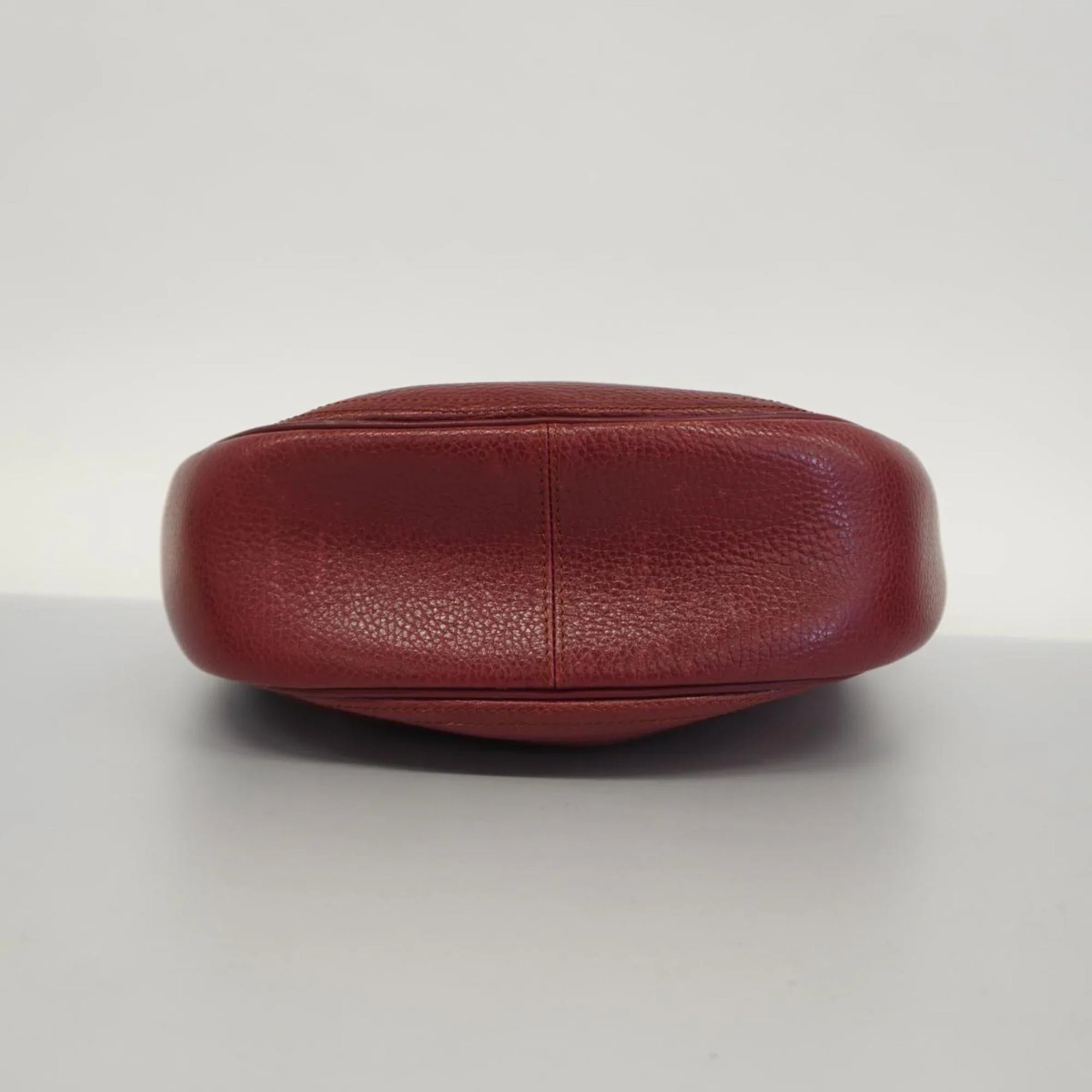 Pre-Owned Cartier Sizehoulder Bag Must Leather Red Ladies (Good)