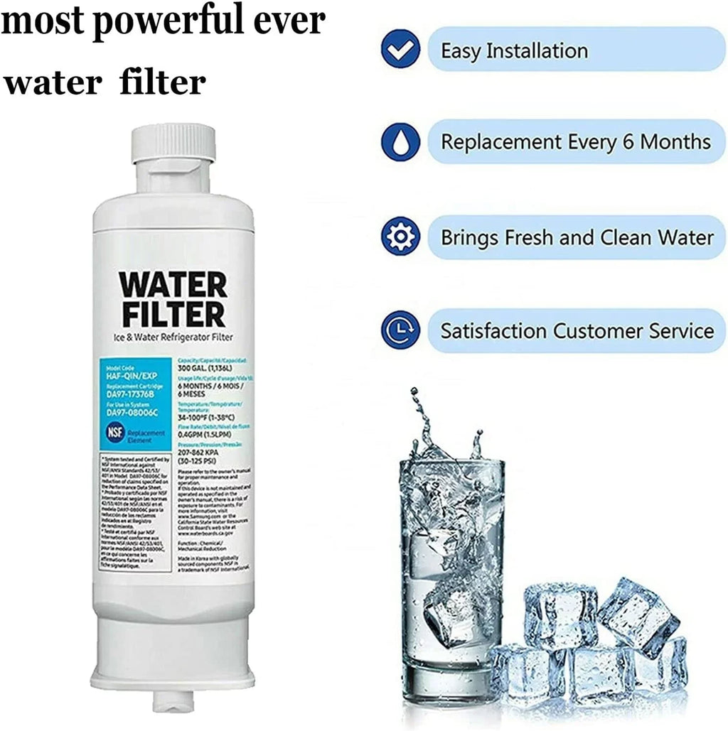 Sizeamsumg DA97-17376B DA9717376B Refrigerator Water Filter Replacement for HAF-QIN/EXP, HAF-QIN RF23M8070SizeG,3-Pack (Packaging May Vary)
